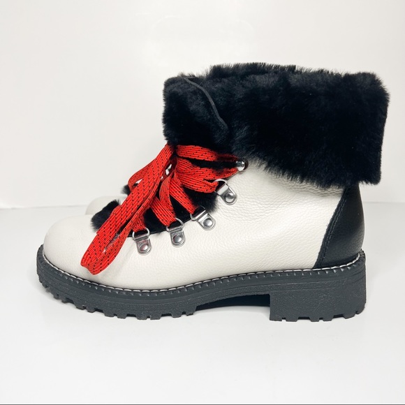 J. Crew White Leather winter Boots size 6 - Picture 2 of 6